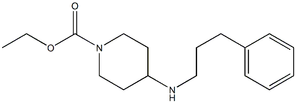 ethyl 4-[(3-phenylpropyl)amino]piperidine-1-carboxylate Struktur