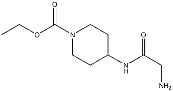 ethyl 4-[(aminoacetyl)amino]piperidine-1-carboxylate Struktur