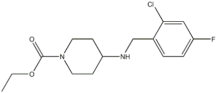 ethyl 4-{[(2-chloro-4-fluorophenyl)methyl]amino}piperidine-1-carboxylate Struktur