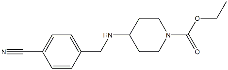 ethyl 4-{[(4-cyanophenyl)methyl]amino}piperidine-1-carboxylate Struktur