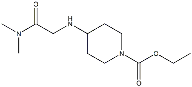 ethyl 4-{[(dimethylcarbamoyl)methyl]amino}piperidine-1-carboxylate Struktur