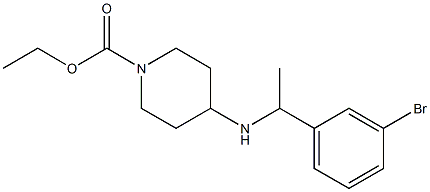 ethyl 4-{[1-(3-bromophenyl)ethyl]amino}piperidine-1-carboxylate Struktur