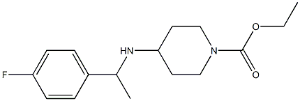 ethyl 4-{[1-(4-fluorophenyl)ethyl]amino}piperidine-1-carboxylate Struktur