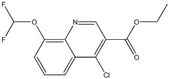 ethyl 4-chloro-8-(difluoromethoxy)quinoline-3-carboxylate Struktur