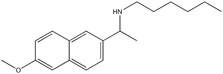 hexyl[1-(6-methoxynaphthalen-2-yl)ethyl]amine Struktur