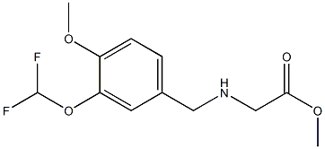 methyl 2-({[3-(difluoromethoxy)-4-methoxyphenyl]methyl}amino)acetate Struktur