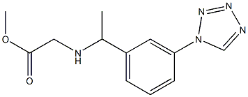 methyl 2-({1-[3-(1H-1,2,3,4-tetrazol-1-yl)phenyl]ethyl}amino)acetate Struktur