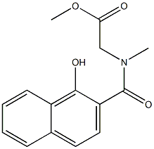 methyl 2-[(1-hydroxynaphthalen-2-yl)-N-methylformamido]acetate Struktur