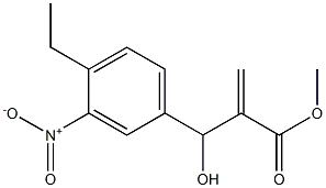 methyl 2-[(4-ethyl-3-nitrophenyl)(hydroxy)methyl]prop-2-enoate Struktur