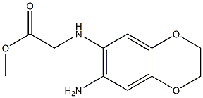 methyl 2-[(7-amino-2,3-dihydro-1,4-benzodioxin-6-yl)amino]acetate Struktur