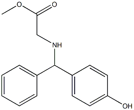 methyl 2-{[(4-hydroxyphenyl)(phenyl)methyl]amino}acetate Struktur