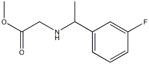 methyl 2-{[1-(3-fluorophenyl)ethyl]amino}acetate Struktur