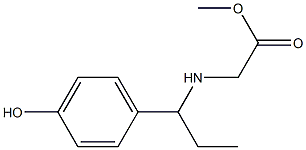 methyl 2-{[1-(4-hydroxyphenyl)propyl]amino}acetate Struktur