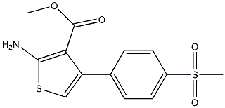 methyl 2-amino-4-(4-methanesulfonylphenyl)thiophene-3-carboxylate Struktur