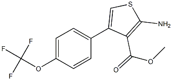 methyl 2-amino-4-[4-(trifluoromethoxy)phenyl]thiophene-3-carboxylate Struktur