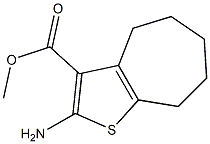 methyl 2-amino-4H,5H,6H,7H,8H-cyclohepta[b]thiophene-3-carboxylate Struktur