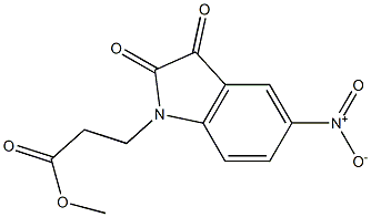 methyl 3-(5-nitro-2,3-dioxo-2,3-dihydro-1H-indol-1-yl)propanoate Struktur