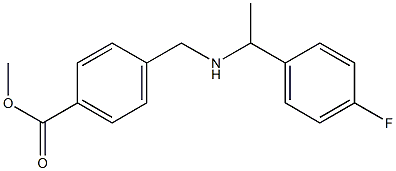 methyl 4-({[1-(4-fluorophenyl)ethyl]amino}methyl)benzoate Struktur