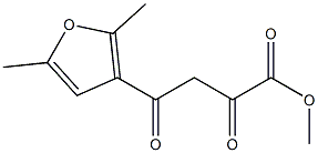 methyl 4-(2,5-dimethylfuran-3-yl)-2,4-dioxobutanoate Struktur