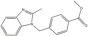 methyl 4-[(2-methyl-1H-1,3-benzodiazol-1-yl)methyl]benzoate Struktur