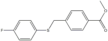 methyl 4-{[(4-fluorophenyl)sulfanyl]methyl}benzoate Struktur