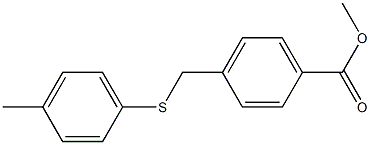 methyl 4-{[(4-methylphenyl)sulfanyl]methyl}benzoate Struktur