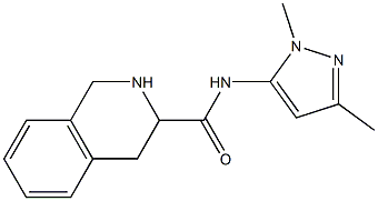 N-(1,3-dimethyl-1H-pyrazol-5-yl)-1,2,3,4-tetrahydroisoquinoline-3-carboxamide Struktur