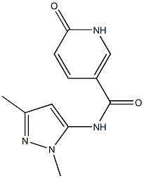 N-(1,3-dimethyl-1H-pyrazol-5-yl)-6-oxo-1,6-dihydropyridine-3-carboxamide Struktur