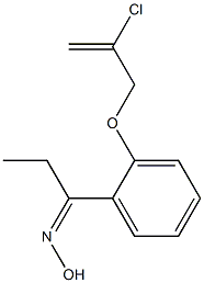 N-(1-{2-[(2-chloroprop-2-en-1-yl)oxy]phenyl}propylidene)hydroxylamine Struktur