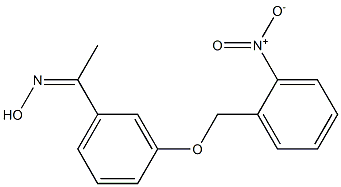 N-(1-{3-[(2-nitrophenyl)methoxy]phenyl}ethylidene)hydroxylamine Struktur