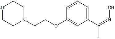 N-(1-{3-[2-(morpholin-4-yl)ethoxy]phenyl}ethylidene)hydroxylamine Struktur