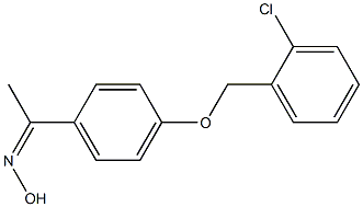 N-(1-{4-[(2-chlorophenyl)methoxy]phenyl}ethylidene)hydroxylamine Struktur