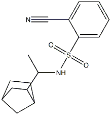 N-(1-{bicyclo[2.2.1]heptan-2-yl}ethyl)-2-cyanobenzene-1-sulfonamide Struktur