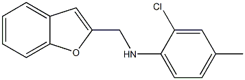 N-(1-benzofuran-2-ylmethyl)-2-chloro-4-methylaniline Struktur