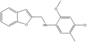 N-(1-benzofuran-2-ylmethyl)-4-chloro-2-methoxy-5-methylaniline Struktur