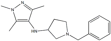 N-(1-benzylpyrrolidin-3-yl)-1,3,5-trimethyl-1H-pyrazol-4-amine Struktur