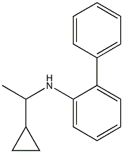 N-(1-cyclopropylethyl)-2-phenylaniline Struktur