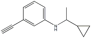 N-(1-cyclopropylethyl)-3-ethynylaniline Struktur