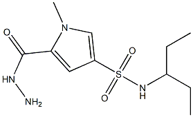 N-(1-ethylpropyl)-5-(hydrazinocarbonyl)-1-methyl-1H-pyrrole-3-sulfonamide Struktur