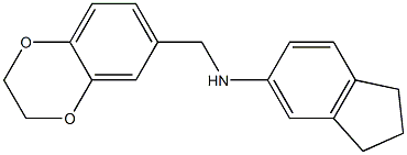 N-(2,3-dihydro-1,4-benzodioxin-6-ylmethyl)-2,3-dihydro-1H-inden-5-amine Struktur