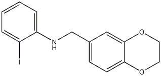 N-(2,3-dihydro-1,4-benzodioxin-6-ylmethyl)-2-iodoaniline Struktur