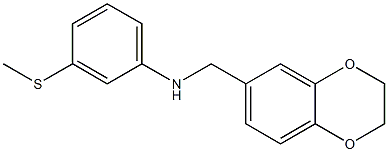 N-(2,3-dihydro-1,4-benzodioxin-6-ylmethyl)-3-(methylsulfanyl)aniline Struktur