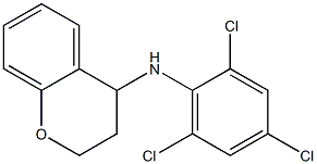 N-(2,4,6-trichlorophenyl)-3,4-dihydro-2H-1-benzopyran-4-amine Struktur