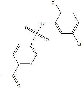 N-(2,5-dichlorophenyl)-4-acetylbenzene-1-sulfonamide Struktur