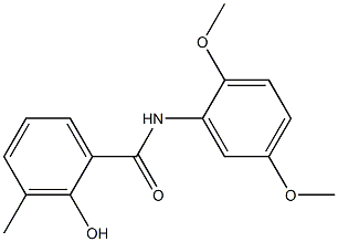 N-(2,5-dimethoxyphenyl)-2-hydroxy-3-methylbenzamide Struktur