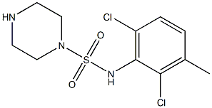 N-(2,6-dichloro-3-methylphenyl)piperazine-1-sulfonamide Struktur