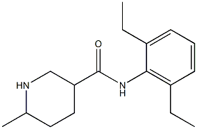 N-(2,6-diethylphenyl)-6-methylpiperidine-3-carboxamide Struktur