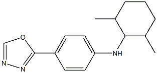 N-(2,6-dimethylcyclohexyl)-4-(1,3,4-oxadiazol-2-yl)aniline Struktur