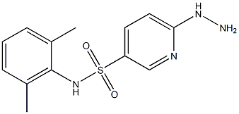 N-(2,6-dimethylphenyl)-6-hydrazinylpyridine-3-sulfonamide Struktur