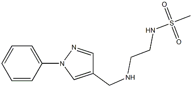 N-(2-{[(1-phenyl-1H-pyrazol-4-yl)methyl]amino}ethyl)methanesulfonamide Struktur